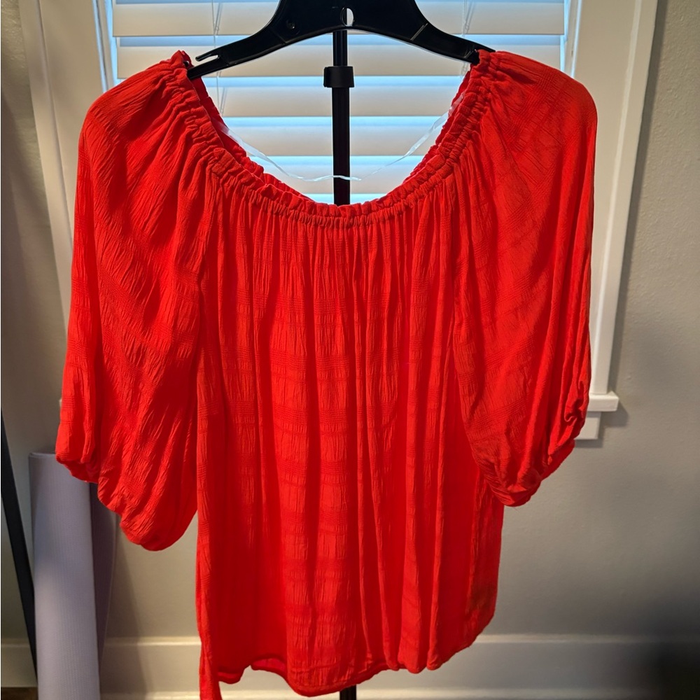 Sanctuary Bright Red Off-Shoulder Blouse